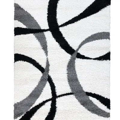 Пухнастий килим Plumis Lux WHITE 7368В