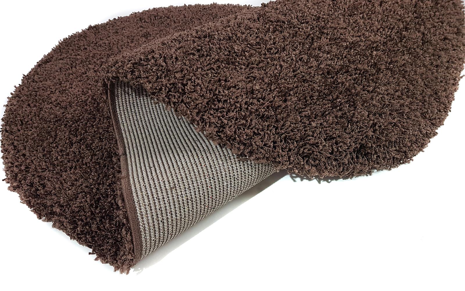 Пухнастий килим Plumis Lux DARK BROWN 6365A