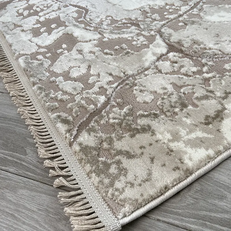 Килим з комбінованим ворсом и термоусадкой Glacia beige 08148A