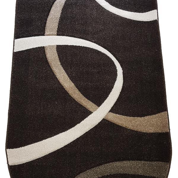 Килим з художньою стрижкою Tropica DARK BROWN D508A