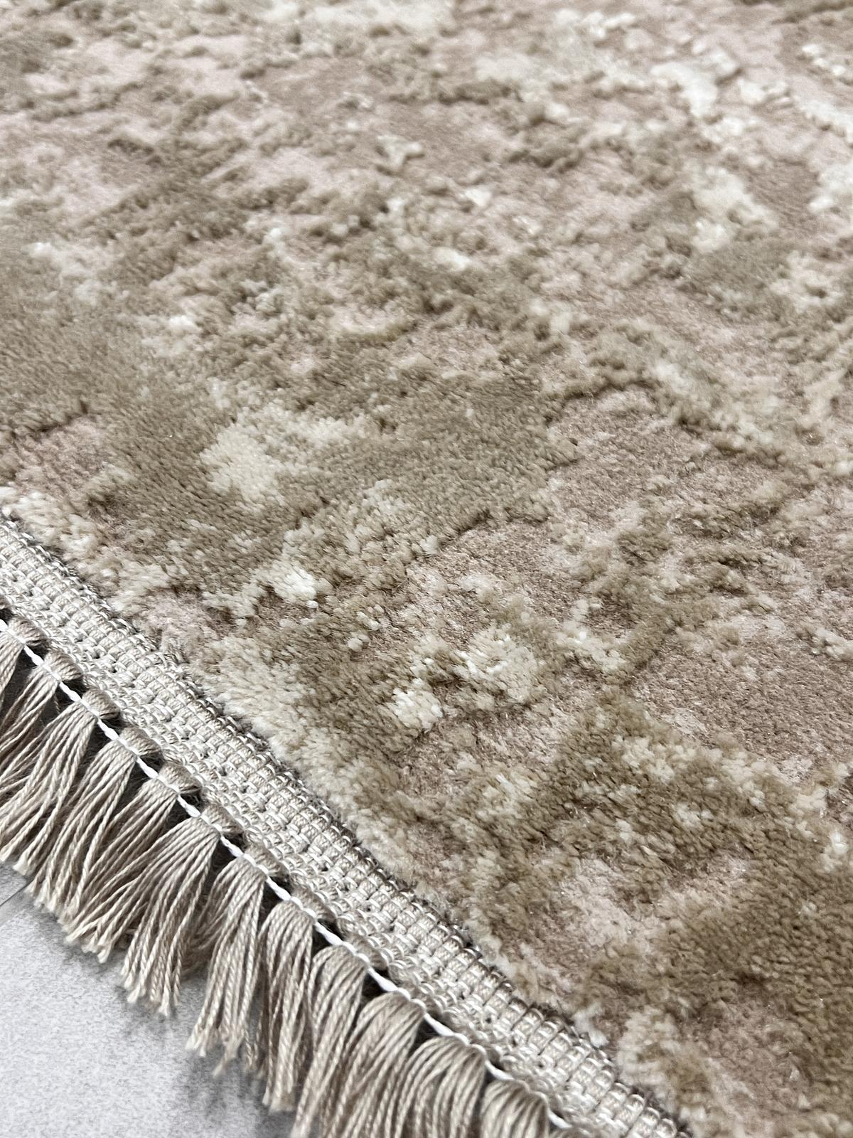 Килим з комбінованим ворсом и термоусадкой Glacia beige 03935A