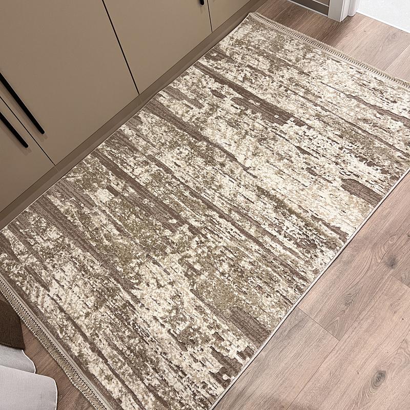 Килим з комбінованим ворсом и термоусадкой Glacia beige 03648A