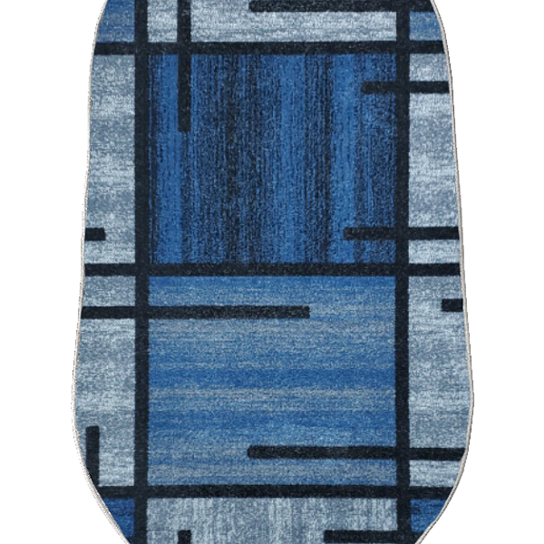 Килим фризе з невисоким ворсом Macio Gray/Blue 02239A