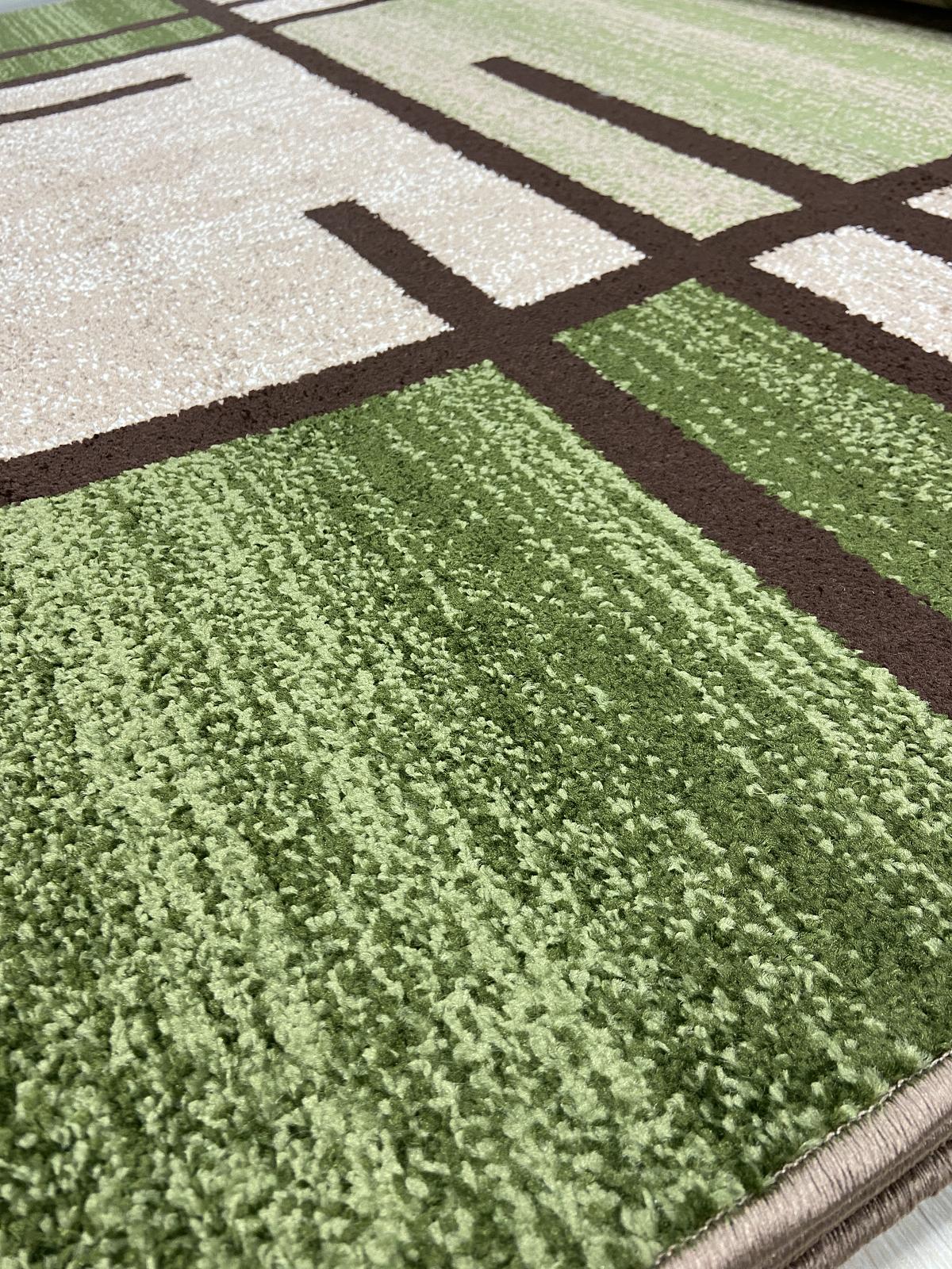 Килим фризе з невисоким ворсом Macio Beige\Green 02239A