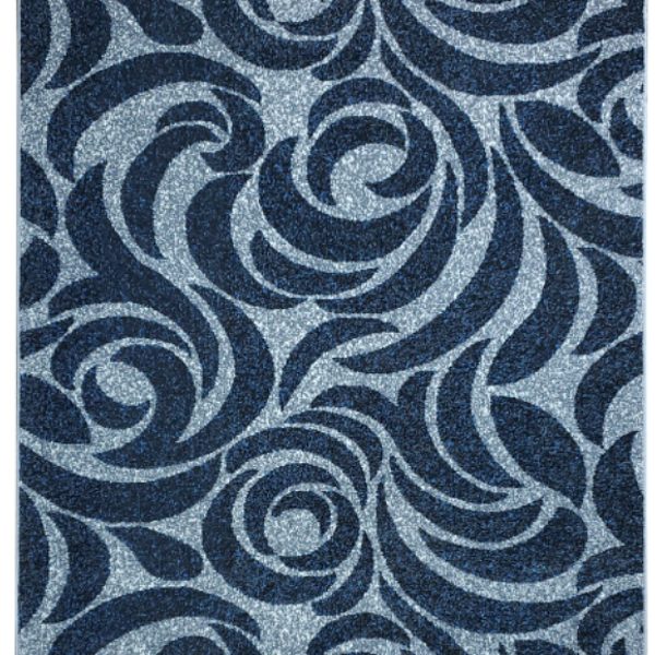 Килим фризе з невисоким ворсом Macio Gray/Blue 02575A