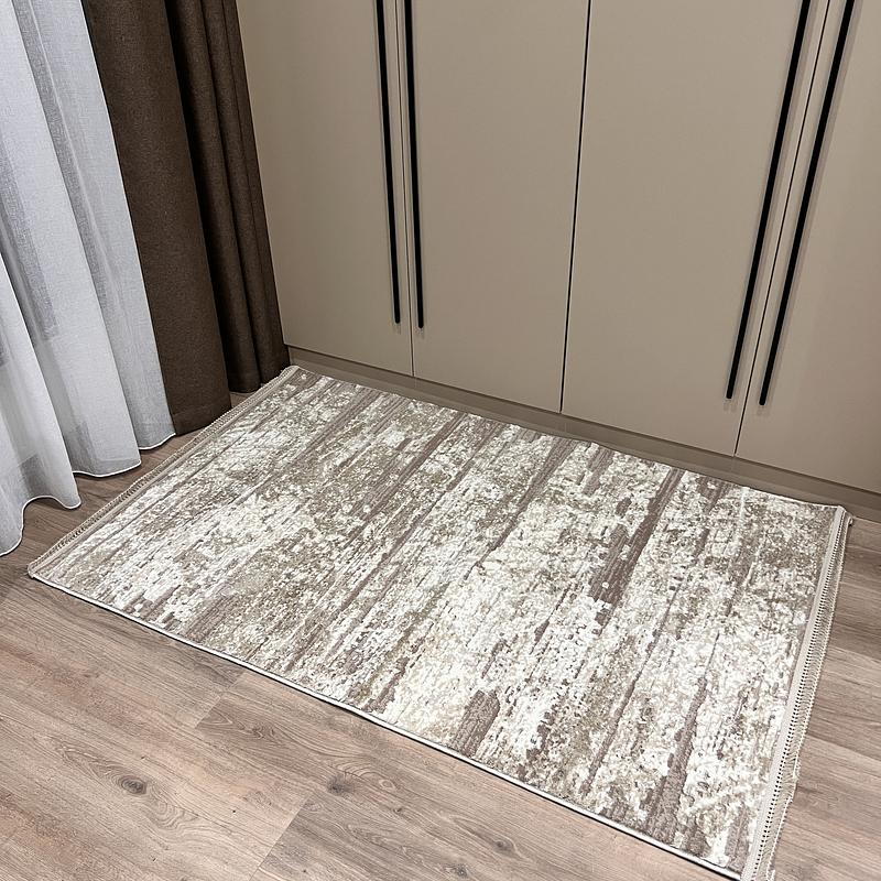 Килим з комбінованим ворсом и термоусадкой Glacia beige 03648A