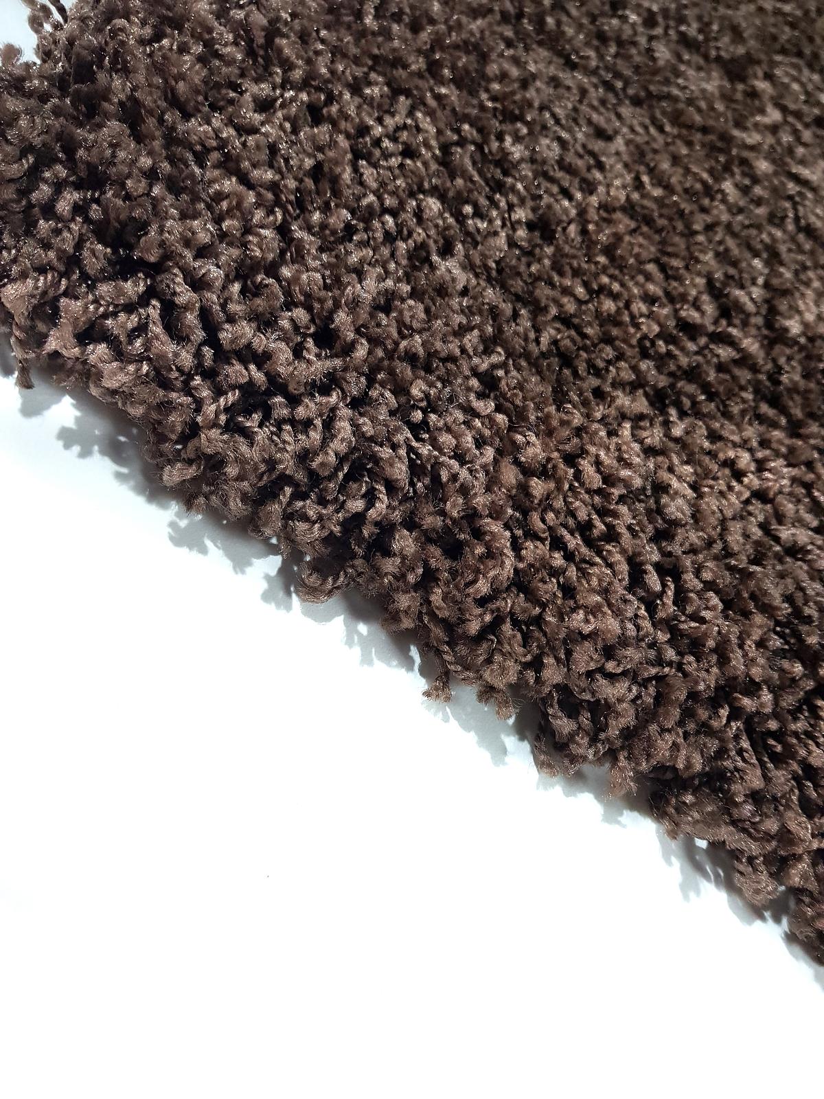 Пухнастий килим Plumis Lux DARK BROWN 6365A