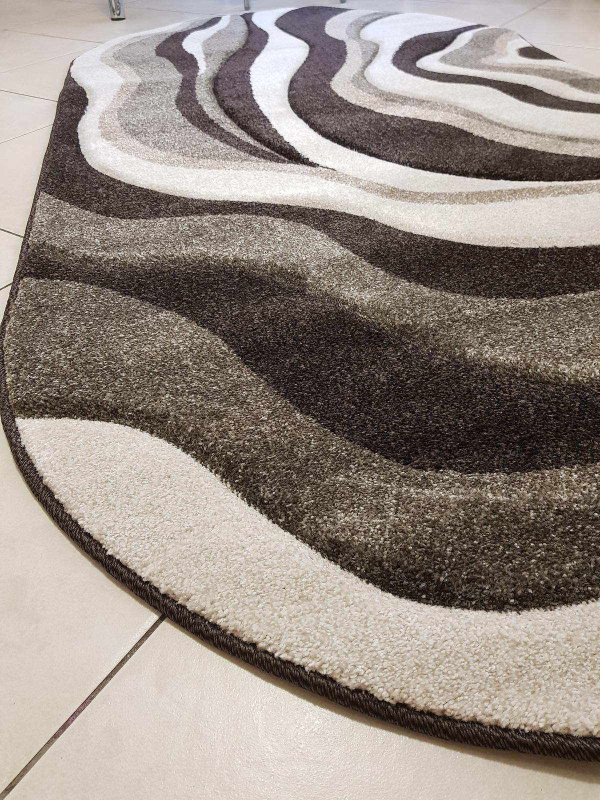 Килим з художньою стрижкою Tropica DARK BROWN 8562C