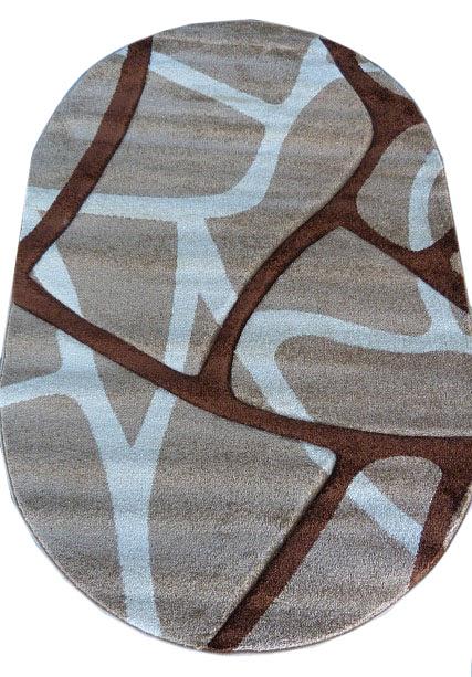 Килим з художньою стрижкою Curlex DARK BEIGE 1694A