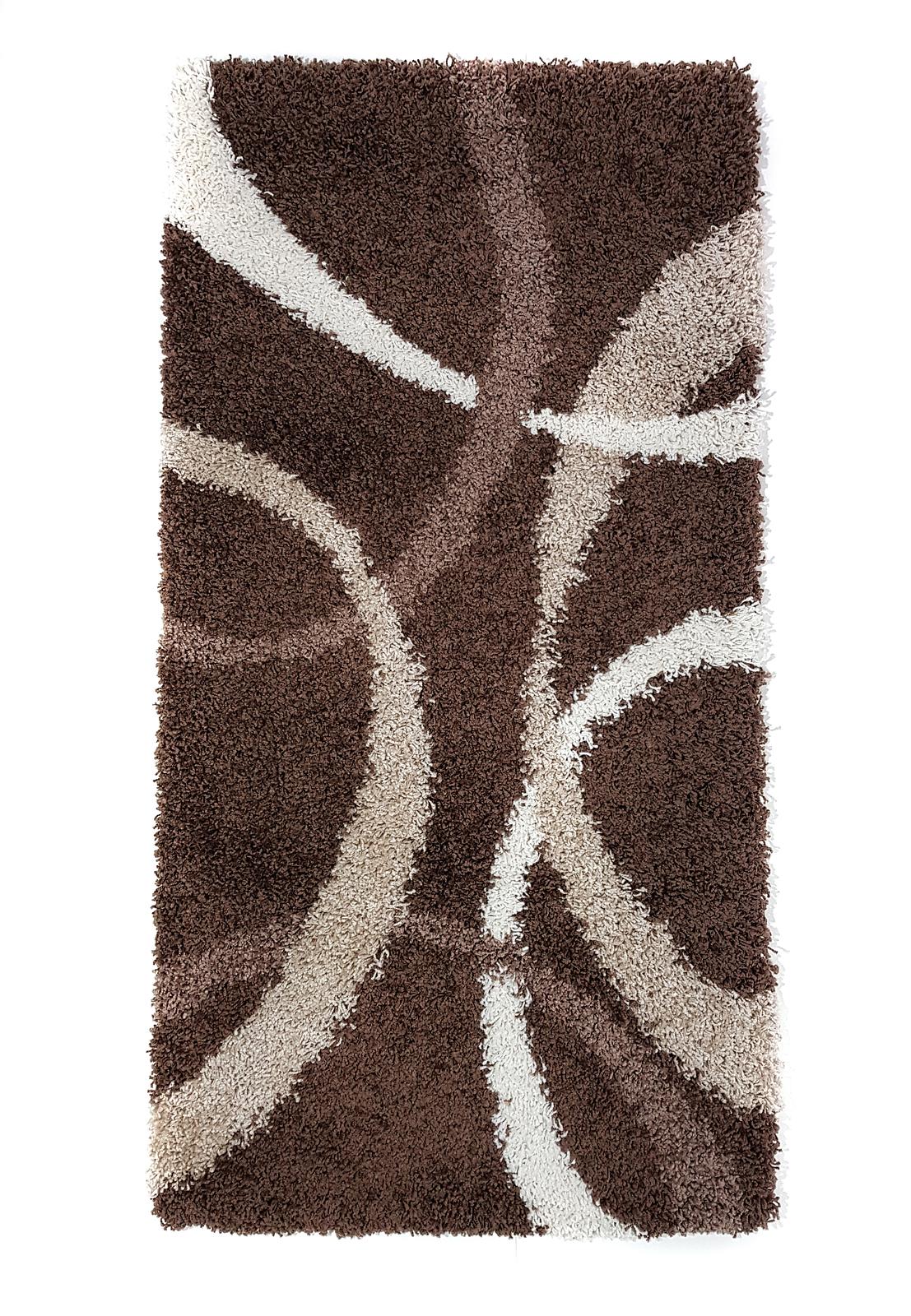 Пухнастий килим Plumis Lux DARK BROWN 7368A