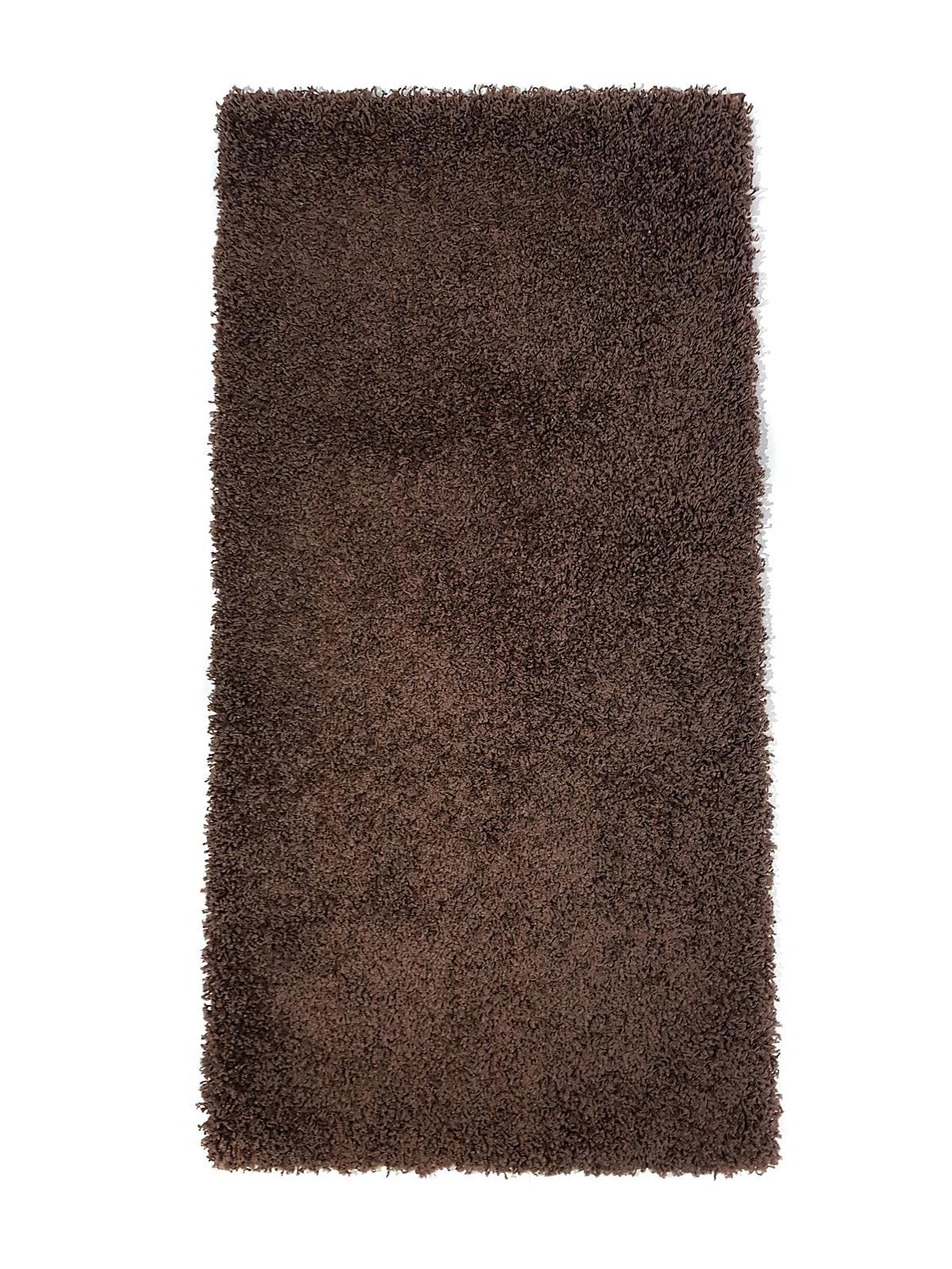 Пухнастий килим Plumis Lux DARK BROWN 6365A