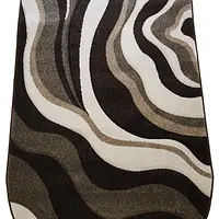 Килим з художньою стрижкою Tropica DARK BROWN 8562C