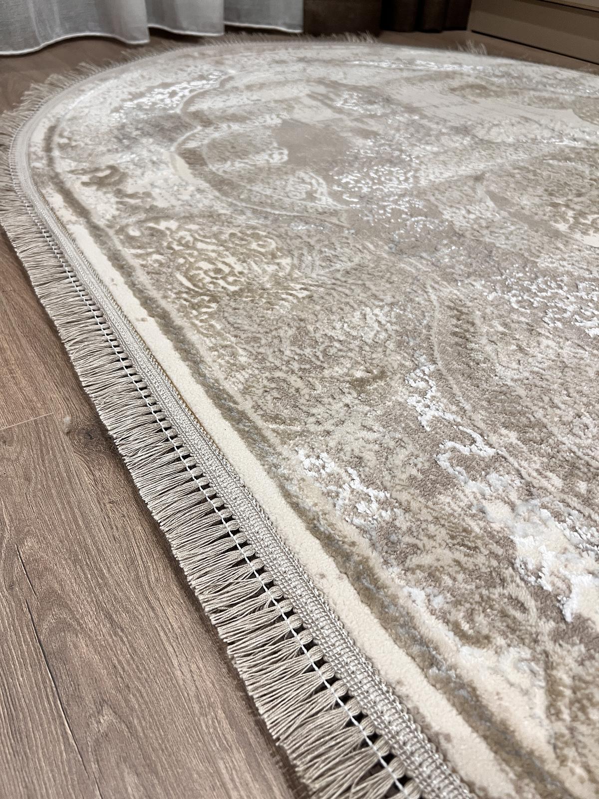 Килим з комбінованим ворсом и термоусадкой Glacia BEIGE 08352A