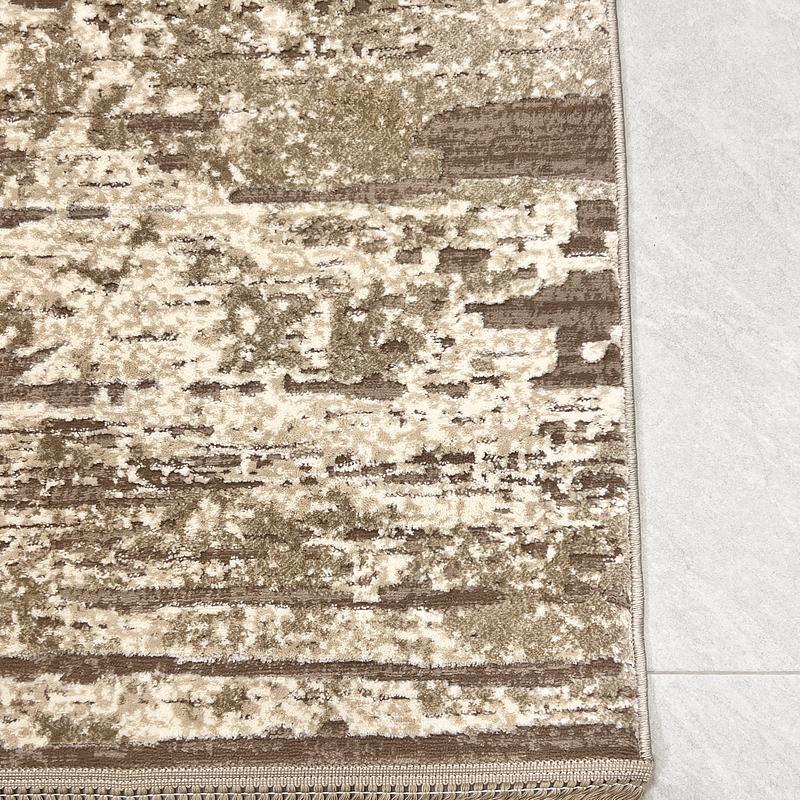 Килим з комбінованим ворсом и термоусадкой Glacia beige 03648A