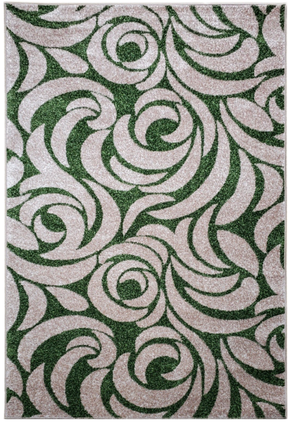 Килим фризе з невисоким ворсом Macio Beige\Green 02575A