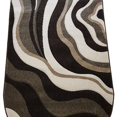 Килим з художньою стрижкою Tropica DARK BROWN 8562C