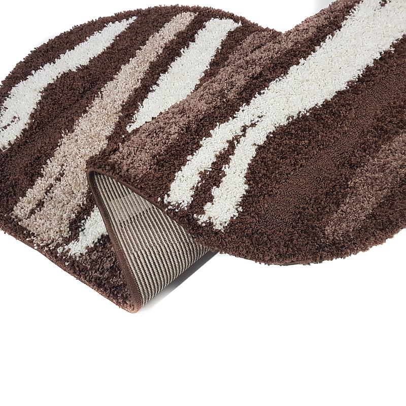 Ворсистий килимок Plush Loop DARK BROWN 8014A