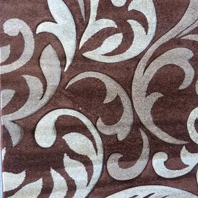 Килим з художньою стрижкою Curlex BROWN 4397A