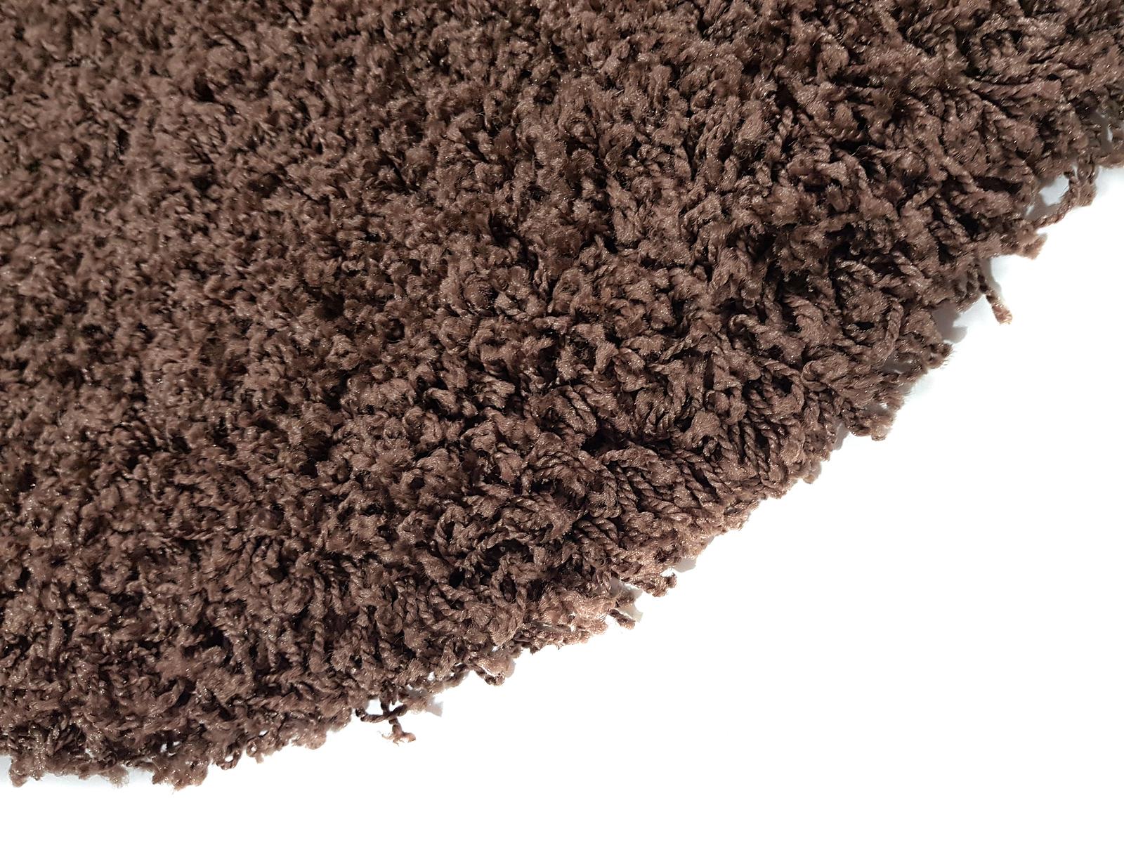 Пухнастий килим Plumis Lux DARK BROWN 6365A