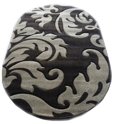 Килим з художньою стрижкою Tropica DARK BROWN C586A