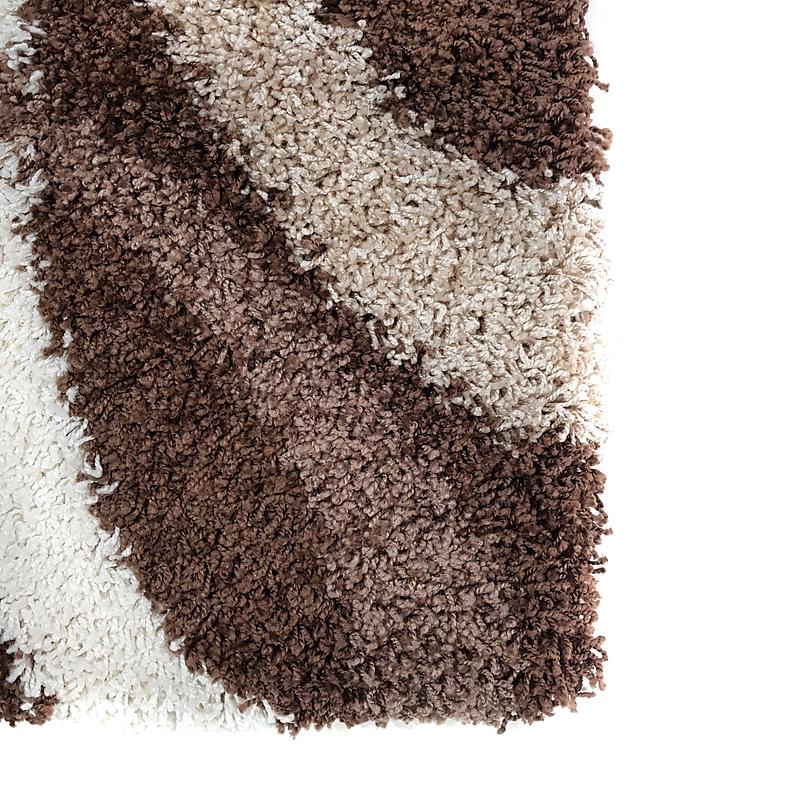 Пухнастий килим Plumis Lux DARK BROWN 7368A