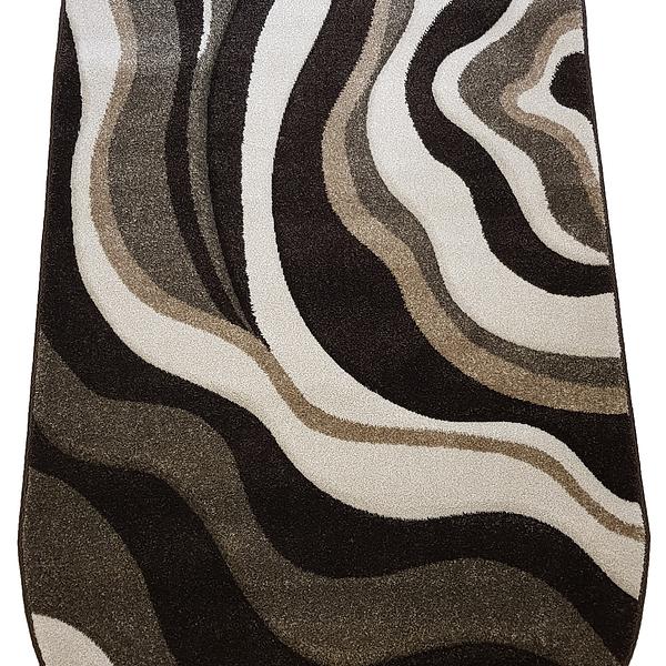 Килим з художньою стрижкою Tropica DARK BROWN 8562C