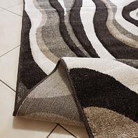 Килим з художньою стрижкою Tropica DARK BROWN 8562C