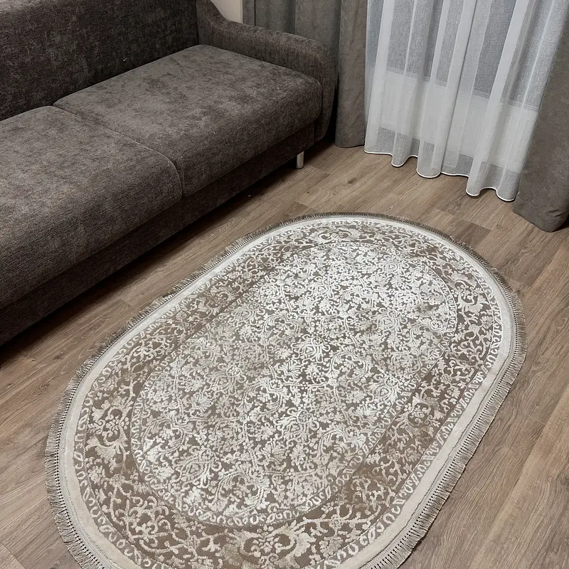 Килим з комбінованим ворсом и термоусадкой Glacia BEIGE 03977A
