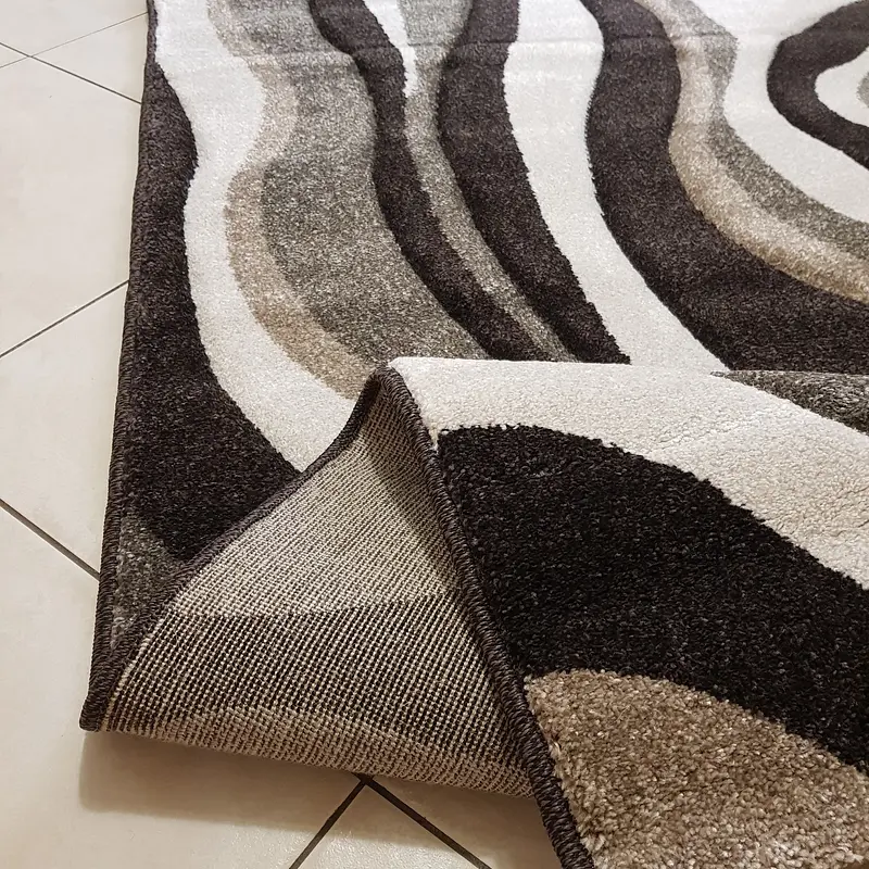 Килим з художньою стрижкою Tropica DARK BROWN 8562C