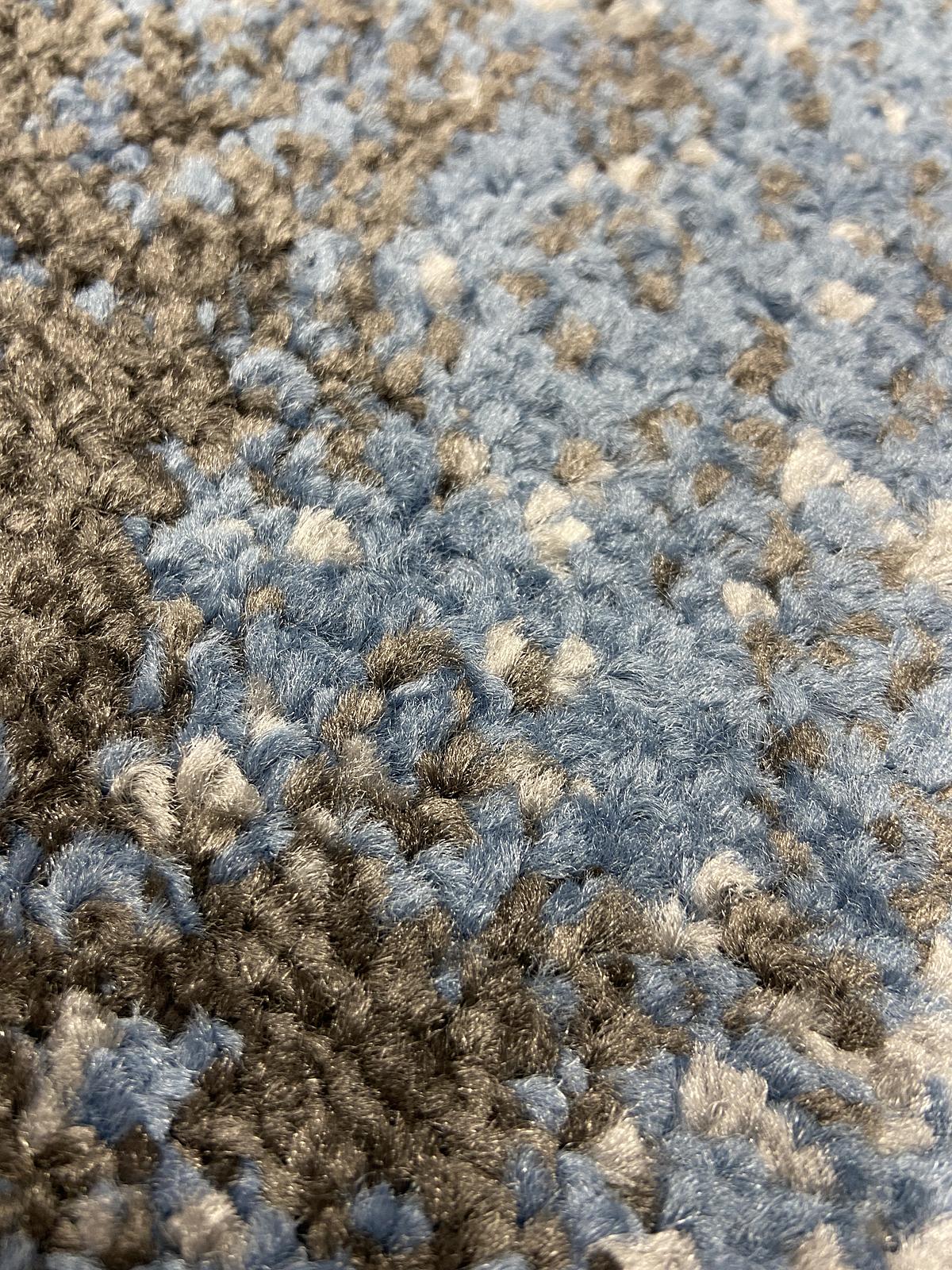 Килим фризе з невисоким ворсом Macio Gray/Blue 02619A