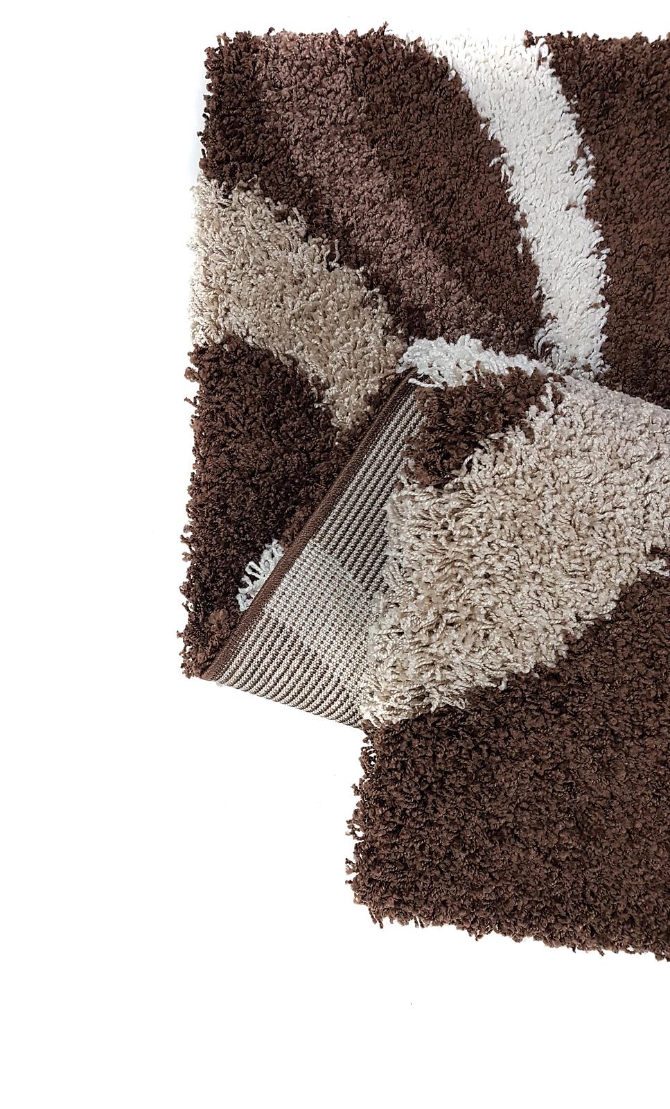 Пухнастий килим Plumis Lux DARK BROWN 7368A