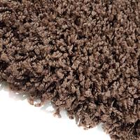 Пухнастий килим Plumis Lux DARK BROWN 7368A