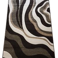 Килим з художньою стрижкою Tropica DARK BROWN 8562C