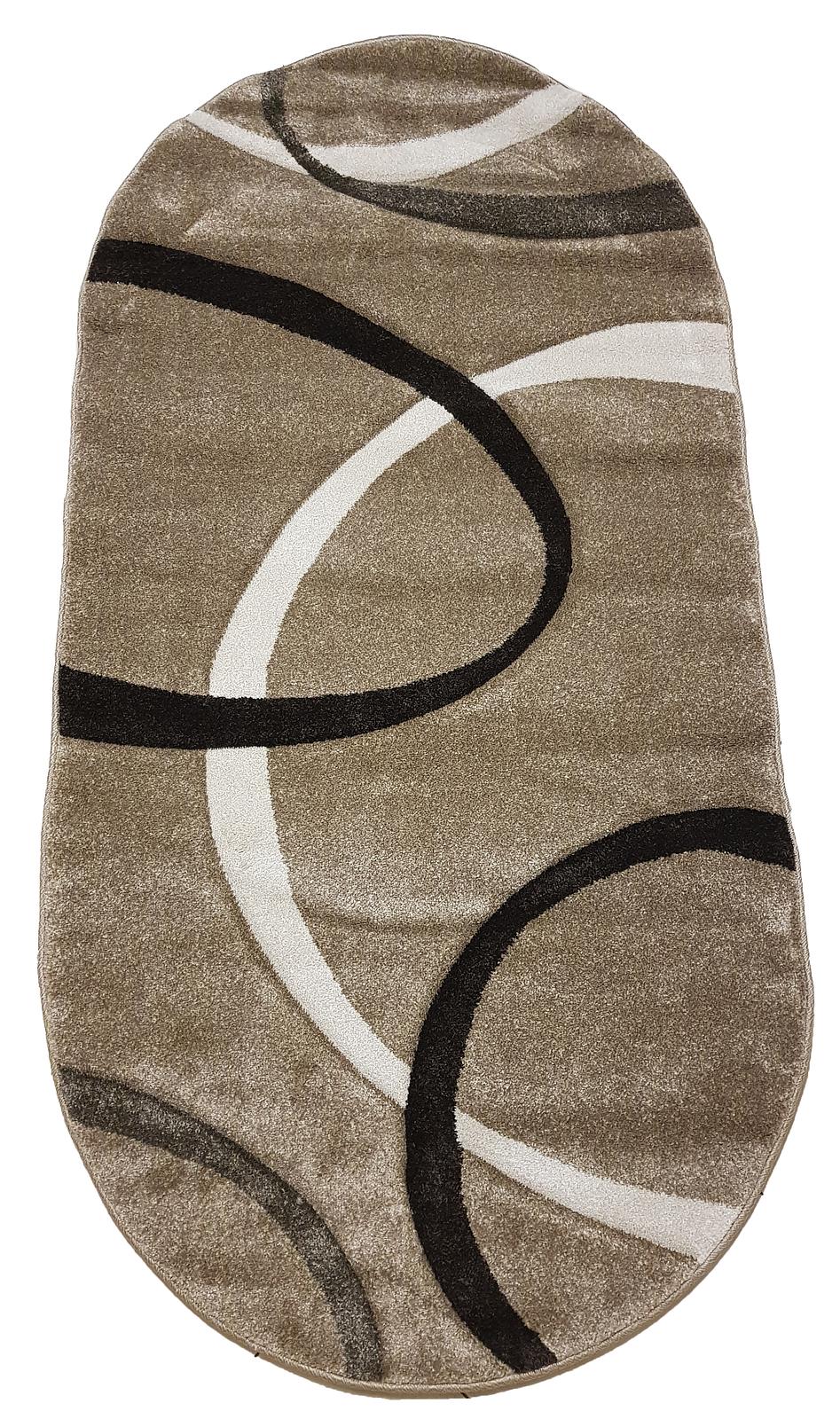 Килим з художньою стрижкою Tropica BEIGE D508B