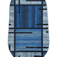 Килим фризе з невисоким ворсом Macio Gray/Blue 02239A