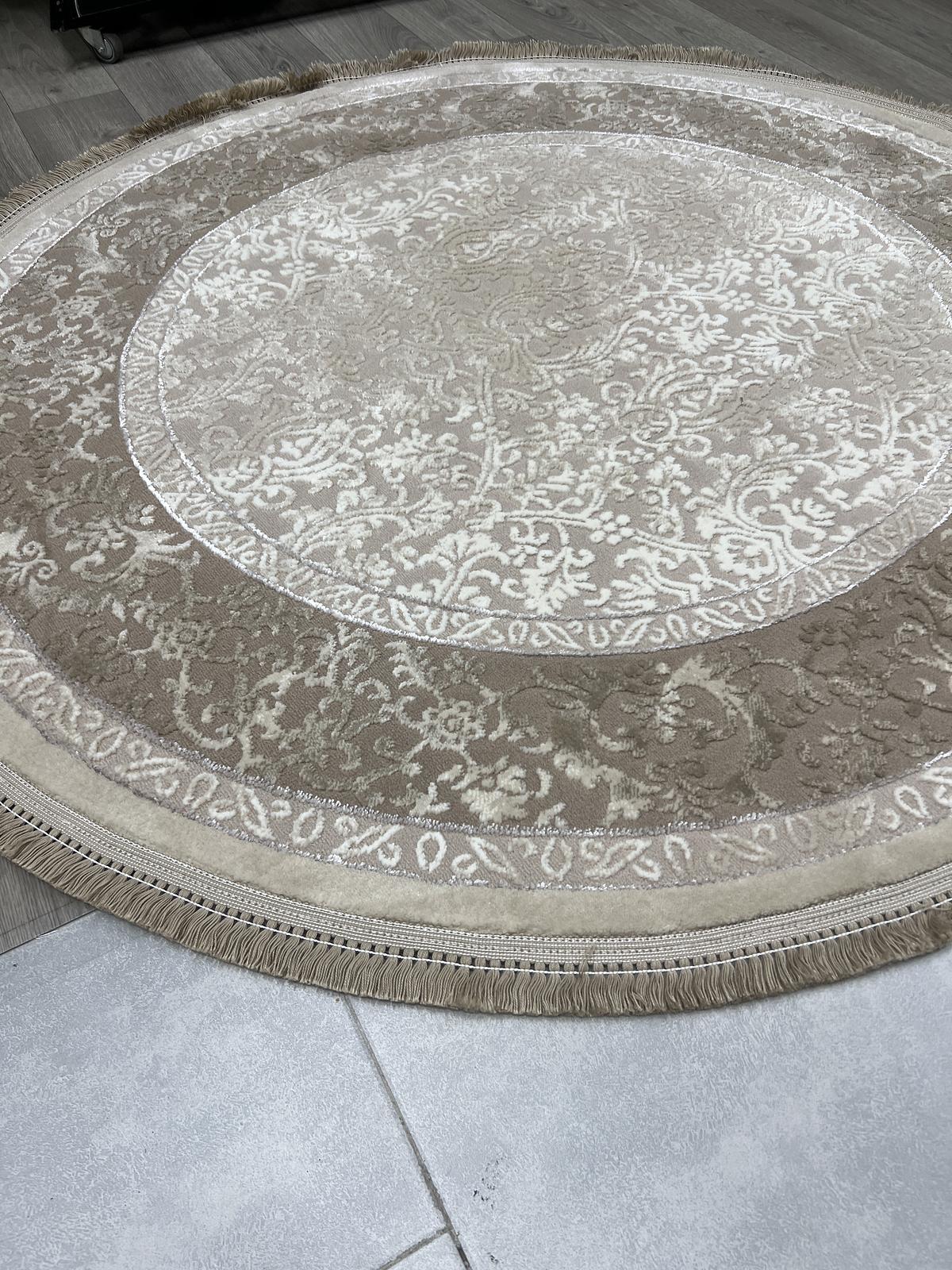 Килим з комбінованим ворсом и термоусадкой Glacia BEIGE 03977A