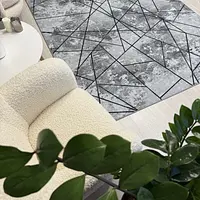 Килим з прогумованою основою Wovea Сірий 10384-6 gray