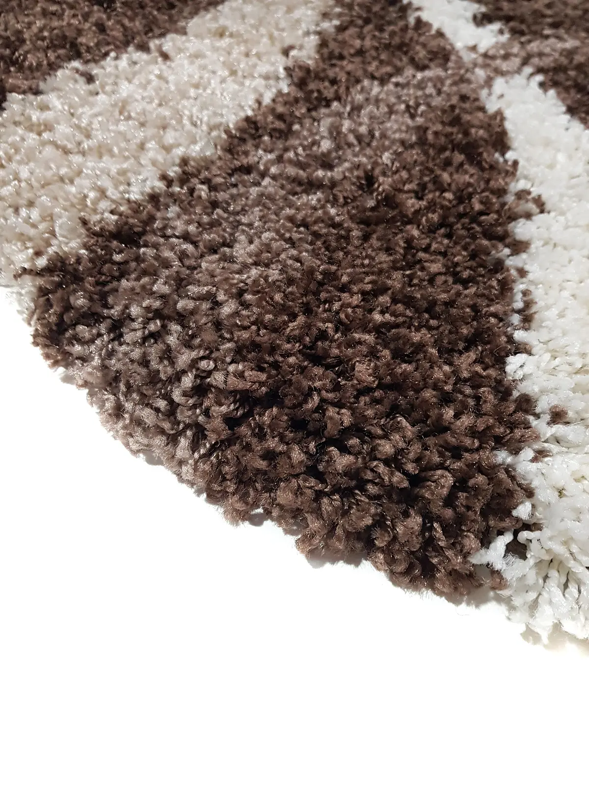 Пухнастий килим Plumis Lux DARK BROWN 7368A