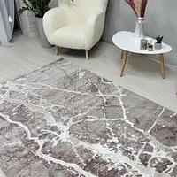 Килим з невисоким ворсом Vortex Бежевий з коричневим 4640A KAHVE / A.KAHVE