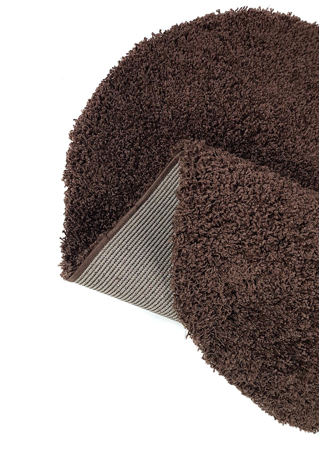 Пухнастий килим Plumis Lux DARK BROWN 6365A
