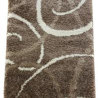 Пухнастий килим Plumis коричневий brown 045283