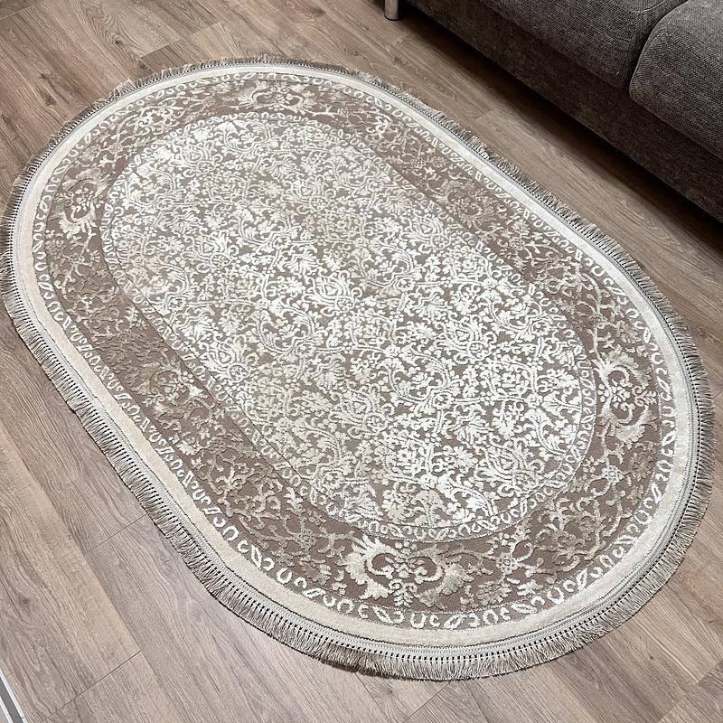 Килим з комбінованим ворсом и термоусадкой Glacia BEIGE 03977A