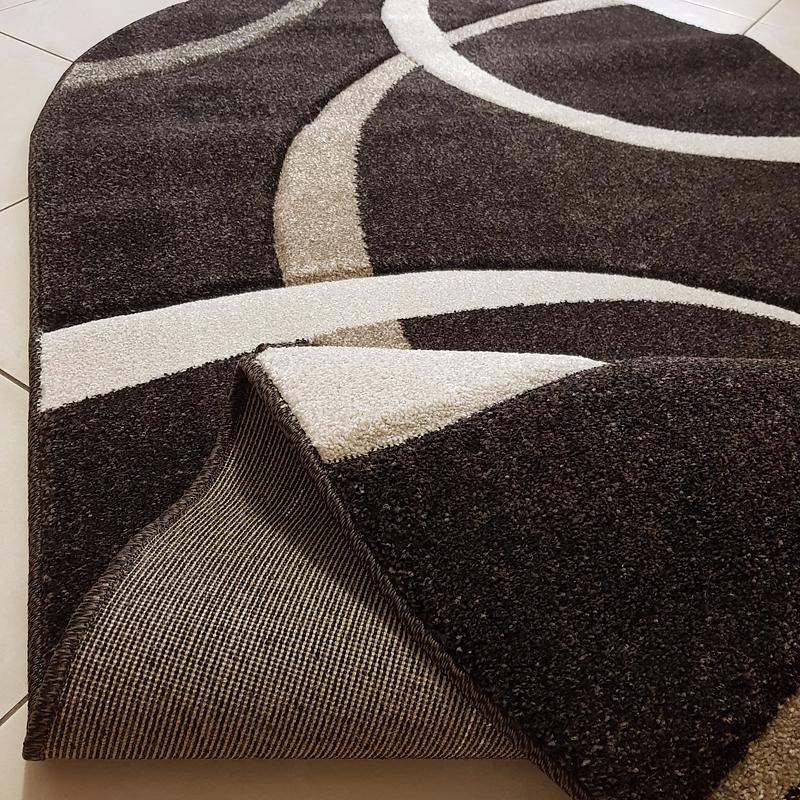 Килим з художньою стрижкою Tropica DARK BROWN D508A