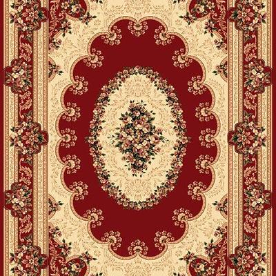 Килим хітсет з невисоким щільним ворсом Luxia RED 5889A