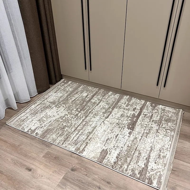 Килим з комбінованим ворсом и термоусадкой Glacia beige 03648A