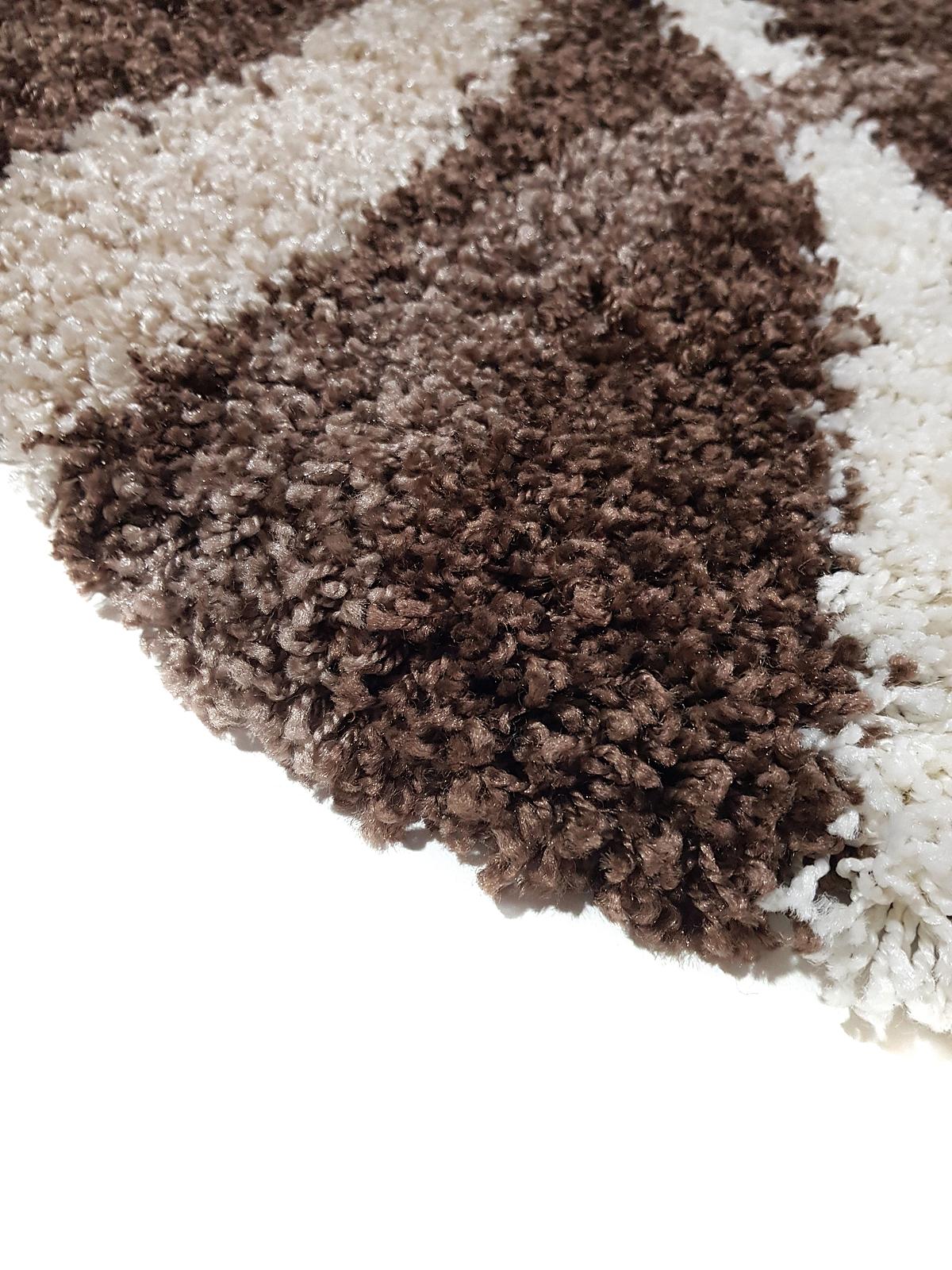 Пухнастий килим Plumis Lux DARK BROWN 7368A