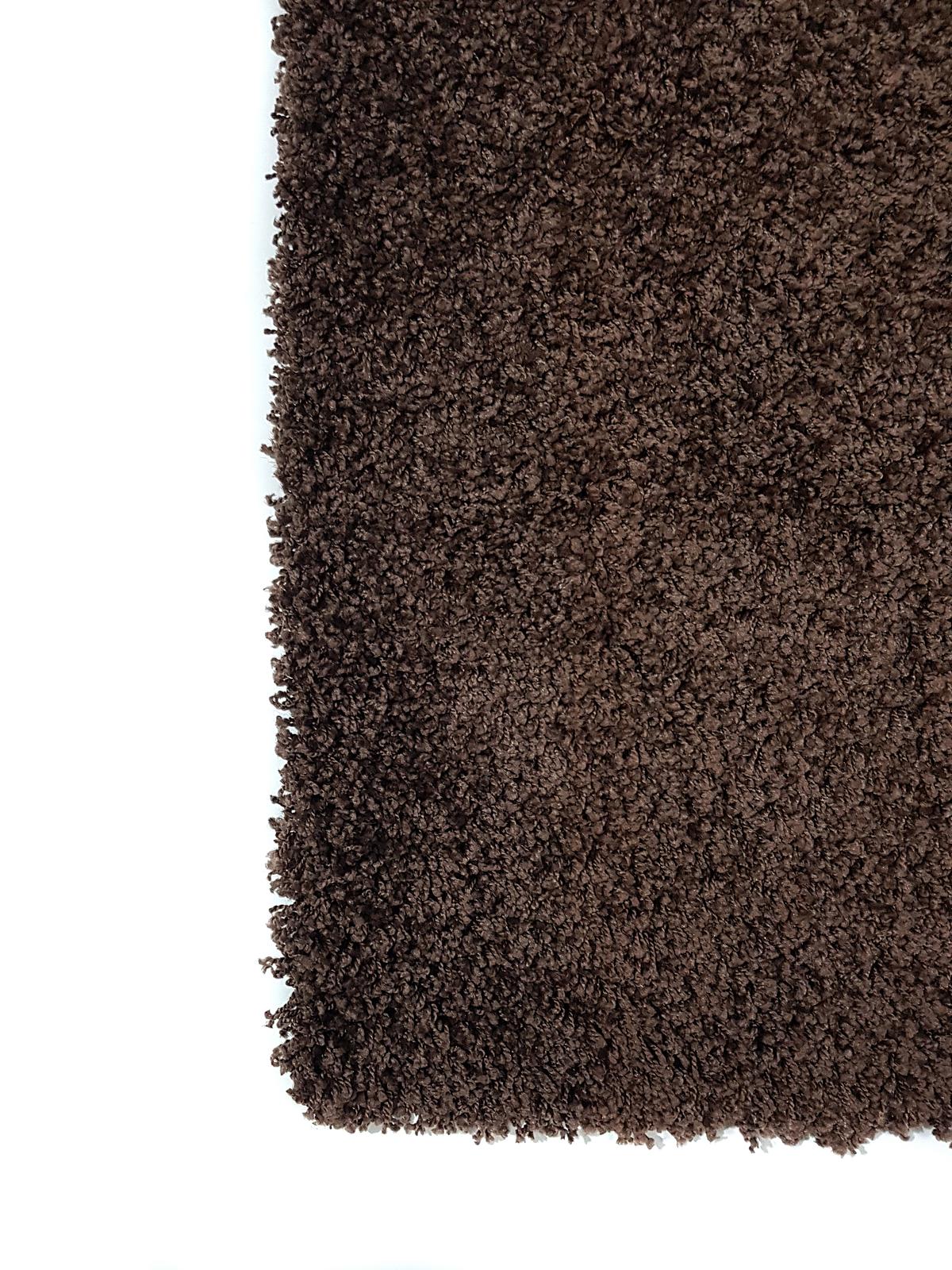 Пухнастий килим Plumis Lux DARK BROWN 6365A