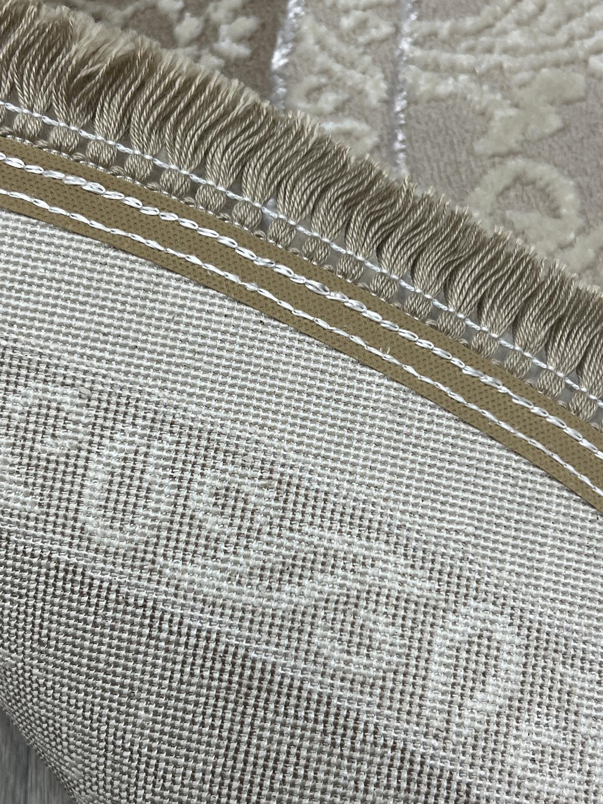 Килим з комбінованим ворсом и термоусадкой Glacia BEIGE 03977A