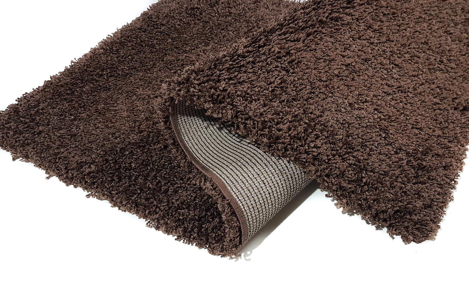 Пухнастий килим Plumis Lux DARK BROWN 6365A