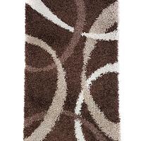 Пухнастий килим Plumis Lux DARK BROWN 7368A